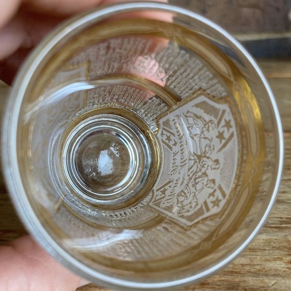 Vintage Culver Shot Glass Stone Mountain Park 22K Frosted Souvenir - Picture 5 of 6